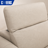 Sofá Reclinable Eléctrico MANWAH CHEERS en Forma de L, Seccional de Cuero con Carga Inalámbrica y Portavasos, Venta al por Mayor para Sala de Estar, OEM