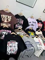 T-shirts pour hommes en gros à prix d'usine, assortiment de marques célèbres, vêtements à manches courtes confortables pour la mode en gros
