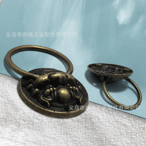 Tirador de Estilo Chino Yunchang con Cabeza de Bestia, 40mm 60mm, de Aleación de Zinc, para Cajones y Puertas, Decoración Retro para el Hogar - Product Image 3