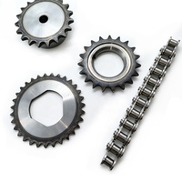 Ensemble de pignons et de chaînes usinés par CNC, acier inoxydable 304, chaîne à rouleaux de précision pour transmission industrielle