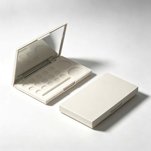 Palette à paupières vide personnalisée 17 couleurs avec miroir, étui en plastique pour fard à joues et poudre, pour emballage cosmétique - Product Image 5
