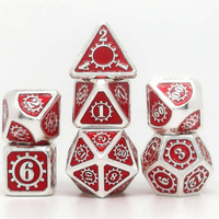 Ensemble de dés en métal polyédrique carré de 16 mm, 7 pièces, en alliage de zinc doré, écologique, fait main, personnalisé en usine, pour RPG DND 5e
