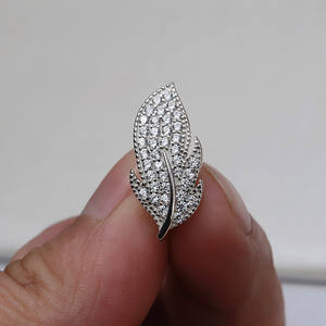 Pendentifs et breloques en argent S925, collier et bracelet en feuille de fleur faits à la main avec boucle non conventionnelle, matériel de bijouterie DIY 651 - Product Image 1