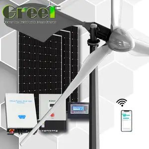 Ad alta efficienza 1KW completo Off Grid solare ibrido turbina eolica sistema di generatore per residenziale