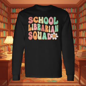 T-shirt à manches longues pour bibliothécaire, style rétro, ambiance bibliothèque cool - Product Image 3