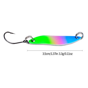 Leurre Cuillère Métallique Longue Portée Opsariichththysbidens à Rayures Blanches, Conception pour <span class=keywords><strong>Perche</strong></span> à Bouche Croisée, Idéal pour la Pêche en Rivière, Lac et Ruisseau, Robuste - Product Image 3