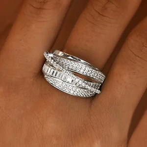 Anello dal Design Multistrato, Stile Elegante, Anello da Dito per Donne - Product Image 2