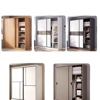 Armoire coulissante blanche pour la maison, très vendue, moderne et simple, en panneaux de fibres de densité moyenne, meuble de chambre à coucher