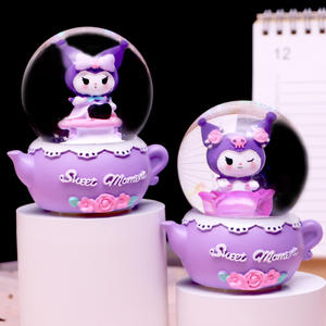 Super mignon, boule de cristal congelée, boîte aveugle, figurine de dessin animé créative, échelle 1/12, plastique, pour cadeau d'anniversaire d'enfant - Product Image 4