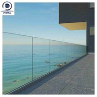 Prix d'usine : Balustrades de balcon à profil en U et garde-corps en verre moderne à profil en U pour piscine
