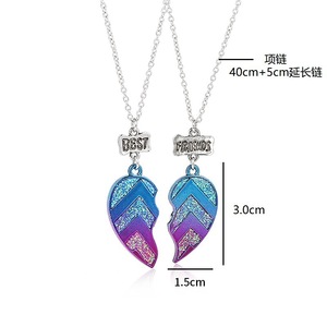 Colliers Pendentifs Cœur BFF et Bracelets Cœur Meilleures Amies <span class=keywords><strong>pour</strong></span> Enfants, Ensemble Bijoux Amitié 2 Pièces Breloques Demi-Cœur - Product Image 3