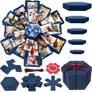 Caja de Regalo Moderna y Lujosa con Diseño de <span class=keywords><strong>Granada</strong></span> Explosiva, Fabricada con Papel Recubierto de Materiales Reciclados Ecológicos, Cierre Magnético y Asa - Product Image 1