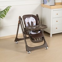 Chaise haute bébé pliable 4-en-1 Clafbebe, hauteur réglable, convertible en chaise inclinable