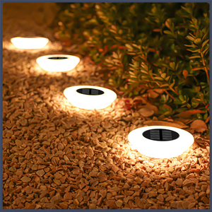 ไฟสนามโซลาร์เซลล์แบบดิสก์ 14 LED ราคาประหยัด กันน้ำ สำหรับสวน ทางเดิน ภูมิทัศน์ แสงสว่างใต้ดิน - Product Image 1