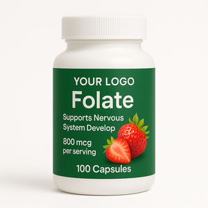 Suplemento de Folato <span class=keywords><strong>Natural</strong></span>, Apoya el Desarrollo del Sistema Nervioso, 800mcg por Porción, Certificado GMP - Product Image 6