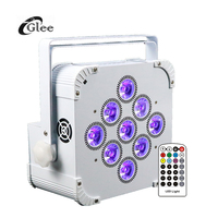 Projecteur LED sans fil 9*18W RGBWA+UV 6-en-1 à batterie avec contrôle DMX, Wi-Fi et télécommande IRC