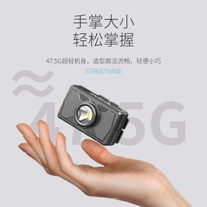 SMILING SHARK ไฟหน้า LED ขนาดเล็กแบบโฟกัสคงที่ Type-C ชาร์จใหม่ได้ 800mAh ปรับความสว่างได้ 3 ระดับสำหรับการตกปลากลางคืน - Product Image 3