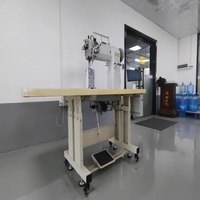 Nouvelle machine à coudre industrielle informatisée de haute précision avec moteur programmable, double aiguille, type à colonne, lit plat, moteur en fer