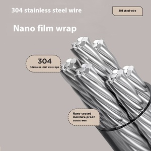 Outil magique rétractable d'intérieur moderne corde métallique en acier sans perçage cintre suspendu pour balcon salle de bain corde <span class=keywords><strong>à</strong></span> <span class=keywords><strong>linge</strong></span> invisible - Product Image 4