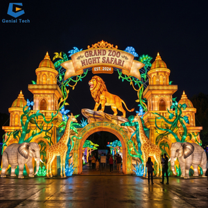 Parc d'illuminations saisonnières d'hiver, spectacle de lanternes forêt champignonée fantastique, solution d'éclairage tout-en-un pour les zoos et les attractions nocturnes - Product Image 4