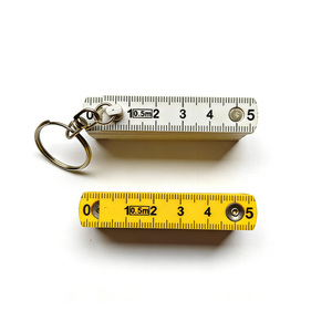Outil de mesure 66*66*24, ruban à mesurer de poche pliable portable en acier au carbone de 0,5 m, double face gradué, anti-accroc, avec porte-clés - Product Image 2