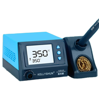 Stasiun Solder Digital KELLYSHUN T12 PLUS dengan Layar Digital, Temperatur Dapat Diatur, Pistol Solder Konstan, Perawatan Ponsel
