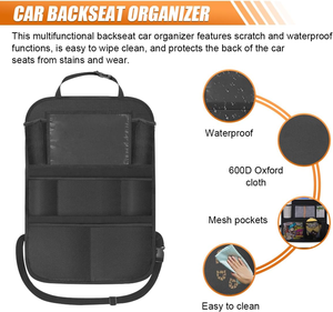 Organiseurs de siège arrière de voiture multifonctionnels de haute qualité, fabriqués en usine, en stock, avec écran tactile pour <span class=keywords><strong>tablette</strong></span> - Product Image 3
