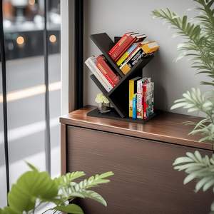 Estantería para Libros con Forma de Árbol, Estantería Pequeña de Madera de 3 Niveles y Mini Librería para Oficina, Hogar o <span class=keywords><strong>Escritorio</strong></span> Escolar - Product Image 6