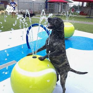 Cenchi ev arka bahçesinde konut köpek <span class=keywords><strong>pet</strong></span> soğutma için sıçrama pedi köpek oyunları su püskürtme eğitim oyuncaklar su parkı sıçrayan eğlenceli - Product Image 4