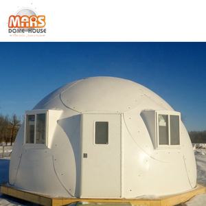 Dôme préfabriqué isolé pour l'hiver, de 6 m de diamètre, résistant aux températures extrêmes, avec panneaux sandwich, pour usage hôtelier, avec salon. - Product Image 6