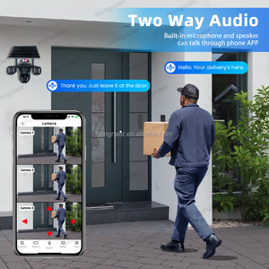 Cámara de Seguridad IP PTZ Hongnaer 6MP 3K con <span class=keywords><strong>3</strong></span> Pantallas, Inalámbrica, Alimentación Solar 4G, V380 Pro con <span class=keywords><strong>3</strong></span> Lentes para Exterior, CCTV Solar con Tarjeta SIM 4G - Product Image 5