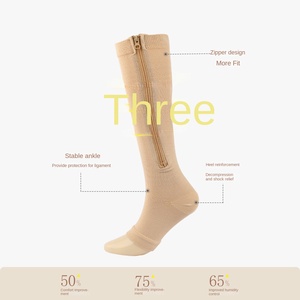 Calzini <span class=keywords><strong>elastici</strong></span> a compressione al ginocchio più venduti con cerniera Amazn inverno punta aperta per uomo e donna - Product Image 6