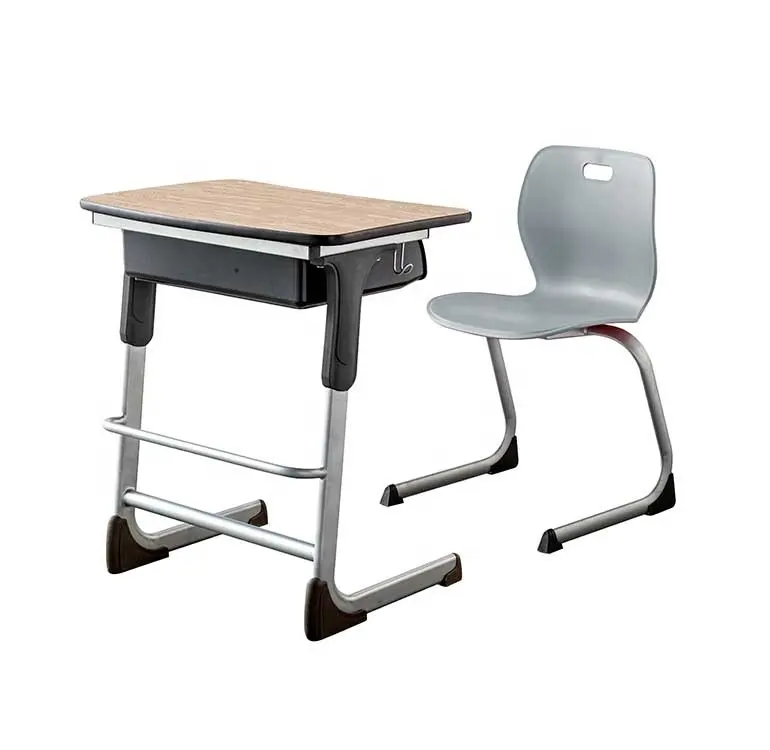 Cadeira de escola elegante mesa e cadeira para sala de aula conjunto com altura ajustável