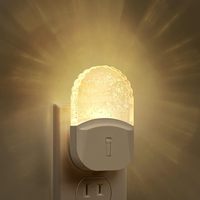 Veilleuse LED ZHILAI Mini en acrylique moderne blanc chaud 3000K à brancher, avec capteur de lumière et variateur d'intensité, certifiée FCC pour chambre à coucher