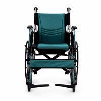 Silla de Ruedas Médica con Certificación ISO, Asiento de Cuero Tecnológico y Ruedas de Seguridad Antivuelco