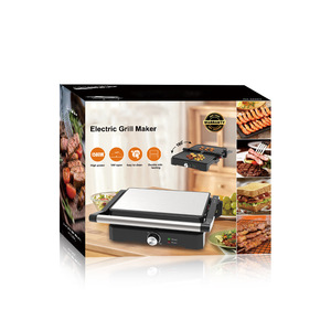 Machine à panini, machine à sandwich, acier inoxydable, chauffage double face, plaques de cuisson réversibles, électrique 220V - Product Image 4