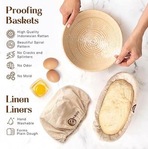 Home and Kitchen Baking <b>Tools</b> Set Dough Cutting Banneton Bread Proofing Basket Fermentation - Product Image 5