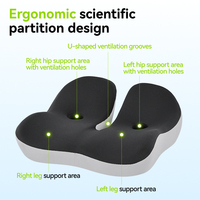 Siège ergonomique en mousse à mémoire de forme Coussin de siège de secours Siège confortable universel toutes saisons pour coussin de chaise
