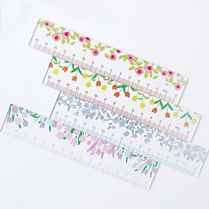 Reglas acrílicas OEM/ODM de 4 piezas con diseño de flores y dibujos animados, de 15 cm, para mujer, para diario, pequeñas, rectas, para medir <span class=keywords><strong>en</strong></span> centímetros. - Product Image 2