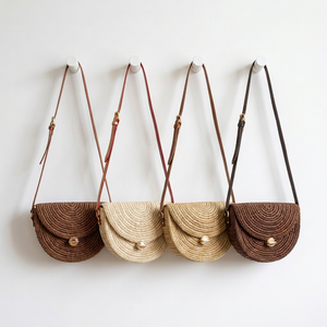 Bolso cruzado tejido de NoStraw, color sólido, estilo bohemio, cierre con cierres de presión, uso diario - Product Image 3