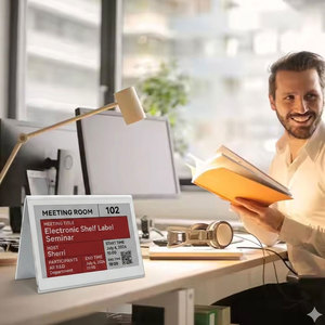 E Ink Screen Eye-Friendly Display E-Paper Conference Table <b>Sign</b> 7.5" Hd Photovoltaic E-Paper Nameplate With Changeable Patterns - Product Image 1