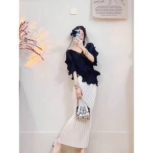 ชุดเซ็ตเสื้อผ้าแฟชั่นฤดูร้อนปี 2025 กระโปรงผู้หญิงสองชิ้น เสื้อแขนสั้นสำหรับสาวๆ และกระโปรงสั้นเข้าชุด - Product Image 5