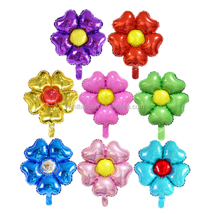 36" & 24" Colorful Sun Flowers Foil Balloons Smile Face Helium Balloon for Festive Decor - Product Image 1