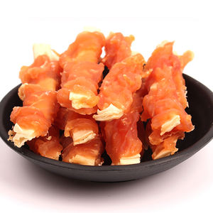 Rebanada de bacalao de alta proteína de alta calidad al por mayor de fábrica OEM ODM retorcida por entrenamiento de pollo recompensa golosinas para perros y gatos - Product Image 2