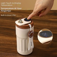 Gobelet isotherme de voyage, isolation thermique 12-24 heures, tasse sous vide en acier inoxydable 316, intelligent avec couvercle à affichage de la température
