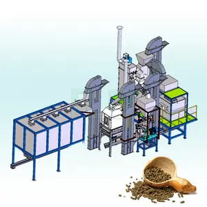 Rongda Juego Completo 5-7 T/H Ganado Aves Pollo Alimentación Pellet Mill Línea de Producción con Certificación CE
