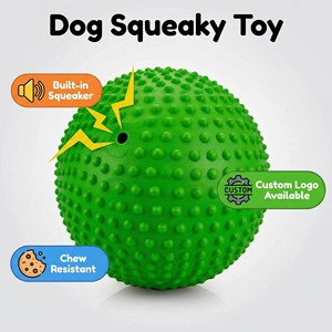 Balles pour chiens indestructibles à design personnalisé, qui couinent, pour les mâchoires agressives, jouet à mâcher en caoutchouc pour chiens de grande et moyenne taille - Product Image 2