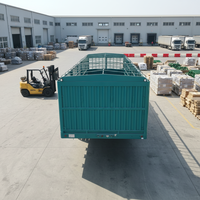Semi-remorque à 3 ou 4 essieux en acier pour entrepôt, capacité de charge 40-80 tonnes, pour transport de marchandises