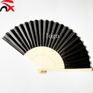 Éventail pliant en soie et polyester, style nervures, pour la danse, les fêtes, les festivals, les anniversaires et les mariages - Vente en gros - Product Image 5