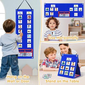 Tabla de horarios visual para niños, tabla de rutina diaria con tarjetas magnéticas, tablero de gestión del tiempo para la planificación de niños pequeños con autismo - Product Image 3